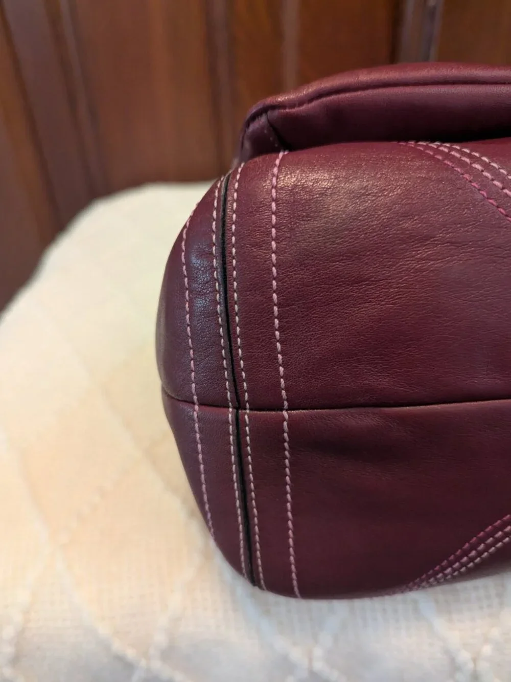 Coach BURGUNDY RED SOHO POCKET SATCHEL